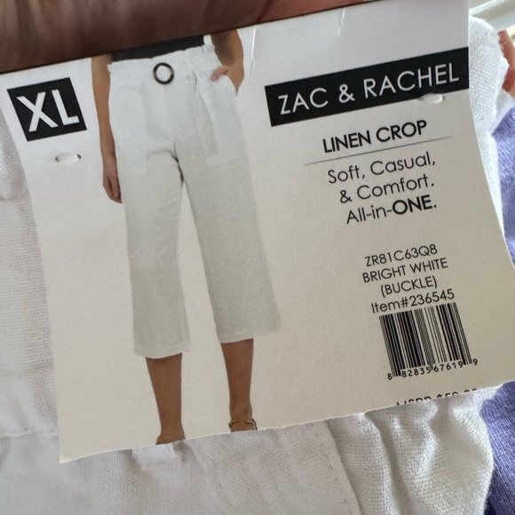 Zac & Rachel NWT Wide Leg Pants in Cream - Picture 6 of 13